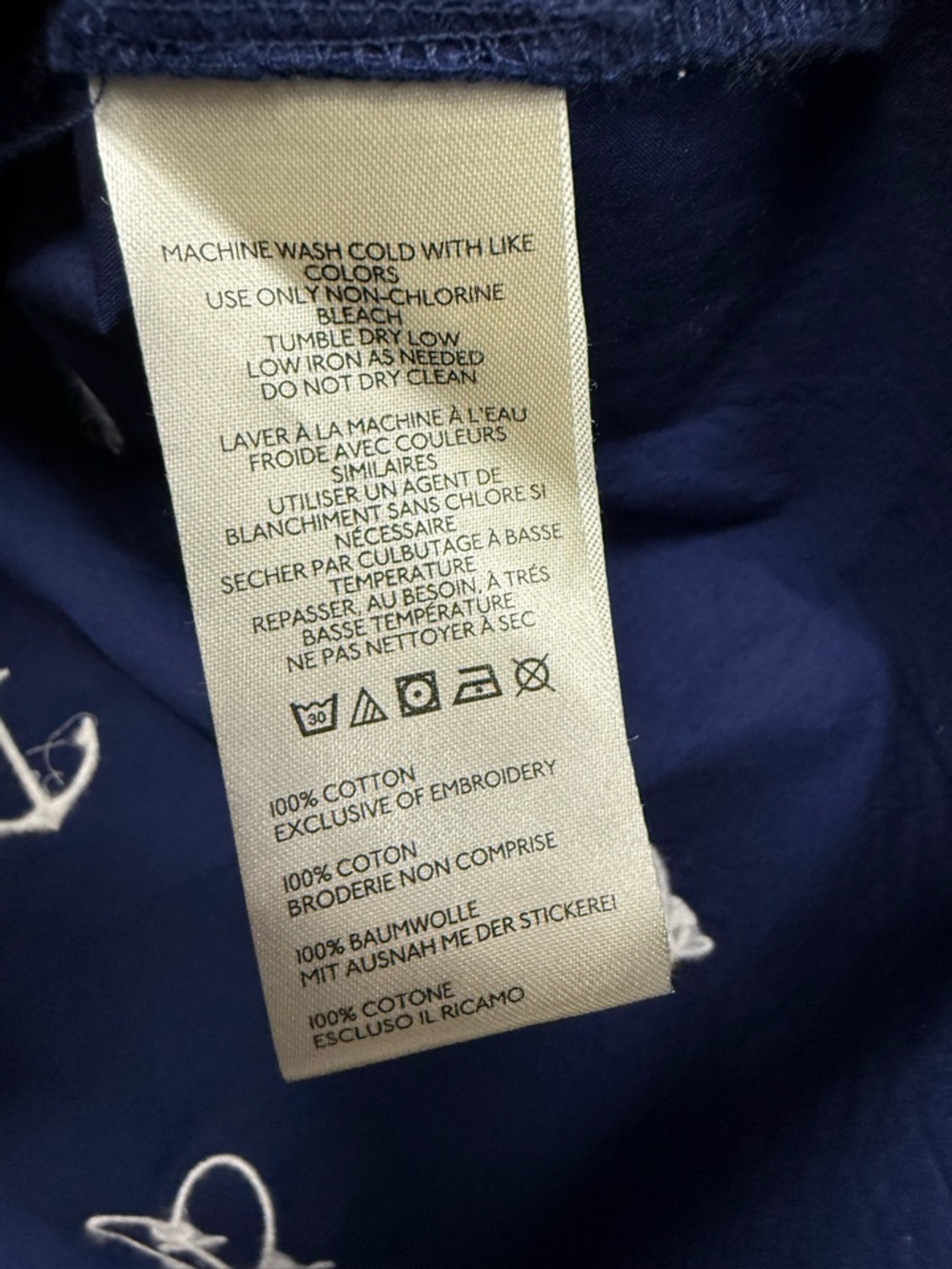 Maeve Shrunken Bennet Buttondown Navy Anchor - Picture 6 of 7